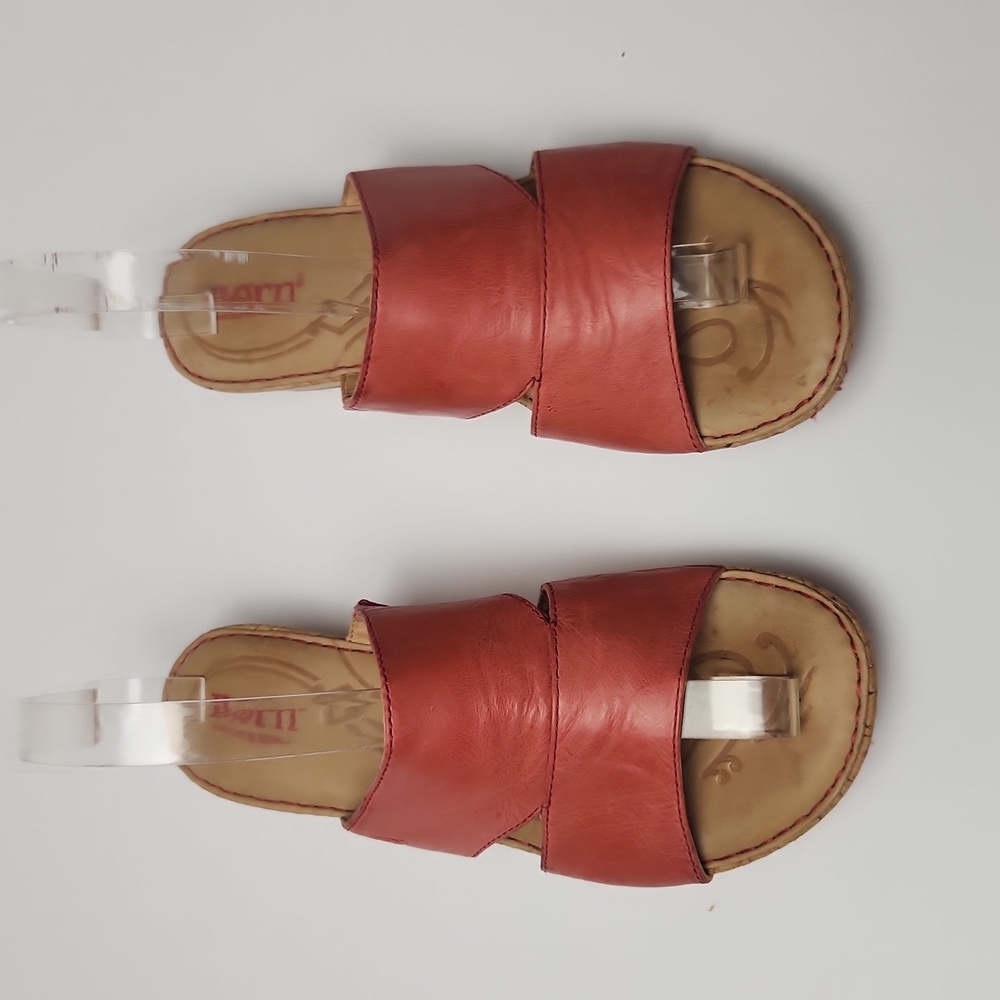 Born Leather Coral Slides Sandals - Picture 3 of 13